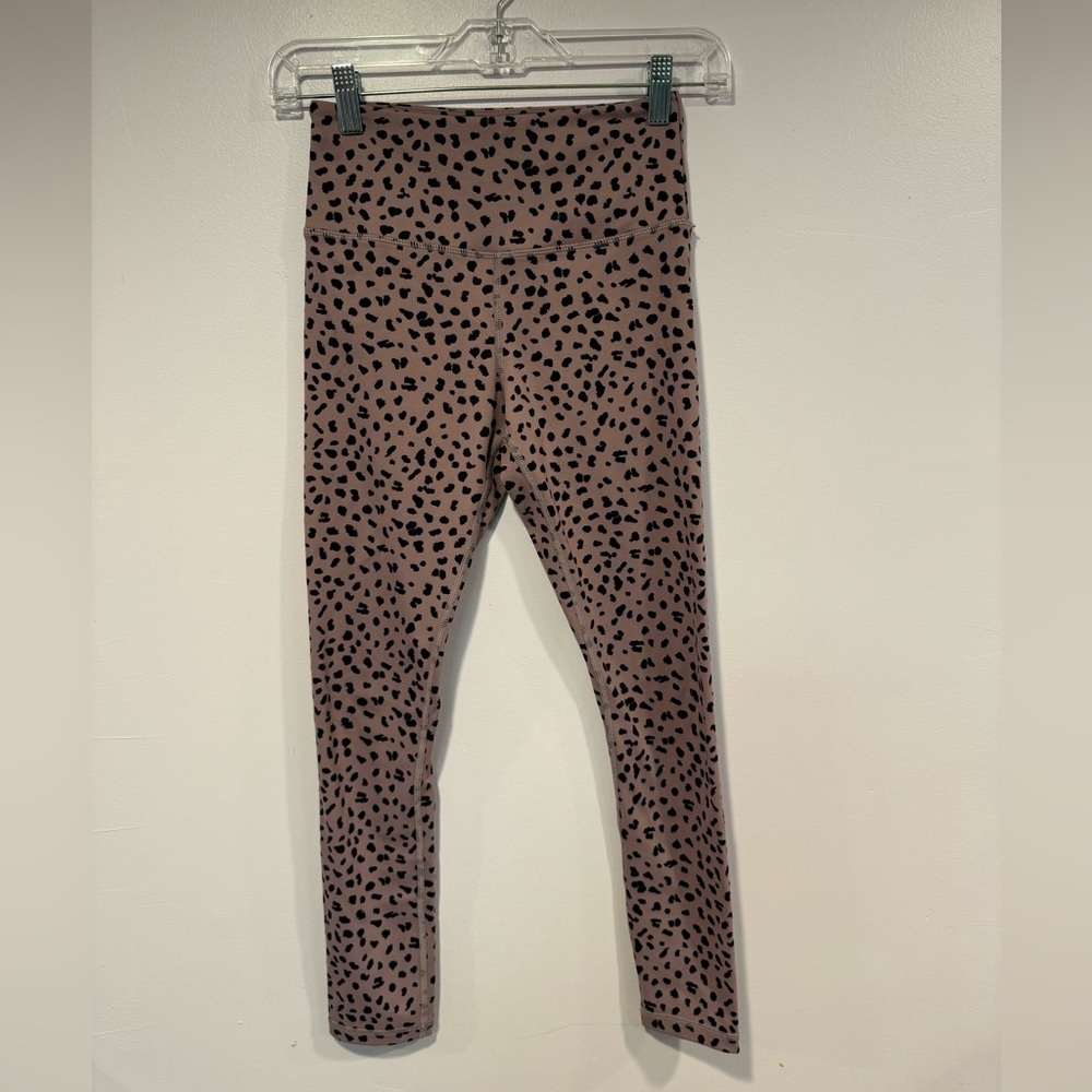 Pink and black dot cheetah‎ Zyia leggings